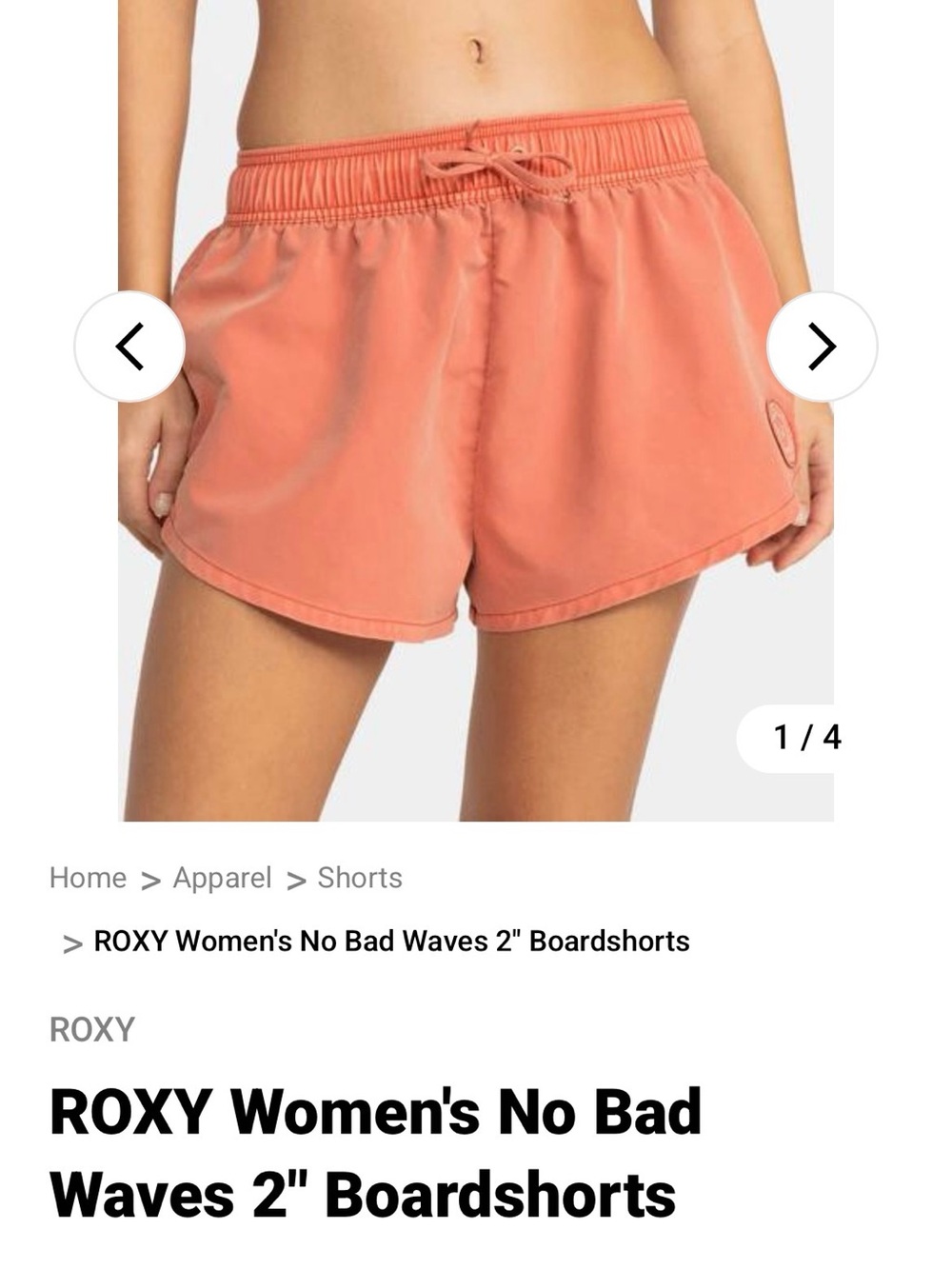 ROXY Women's No Bad Waves 2" Boardshorts
